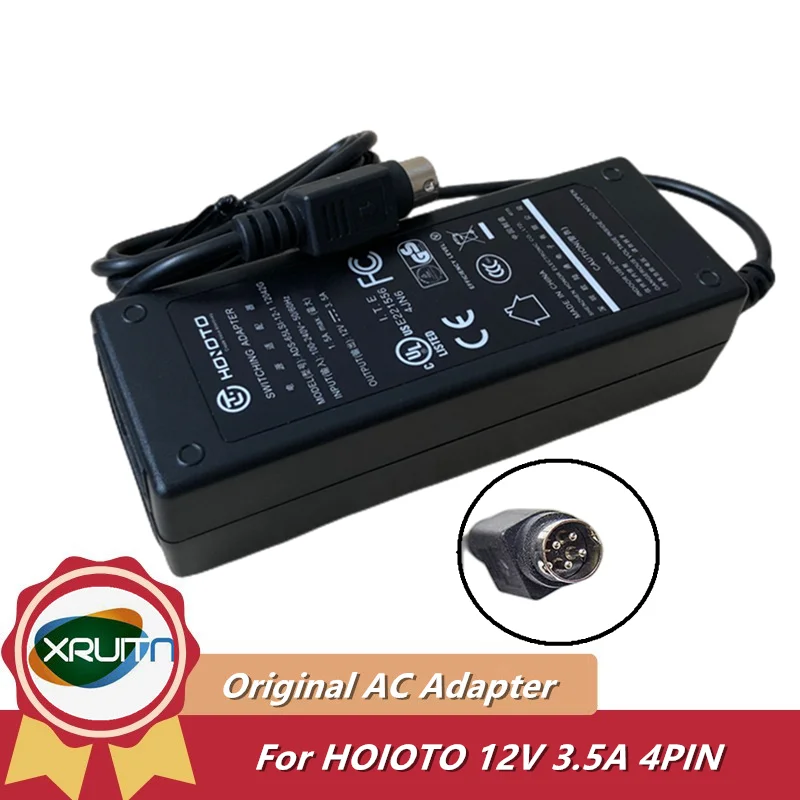 Original HOIOTO ADS-65LSI-12-1 12042G 12V 3.5A 42W 4PIN Switching AC Adapter Charger For Hikvision POE Power Supply Adaptor