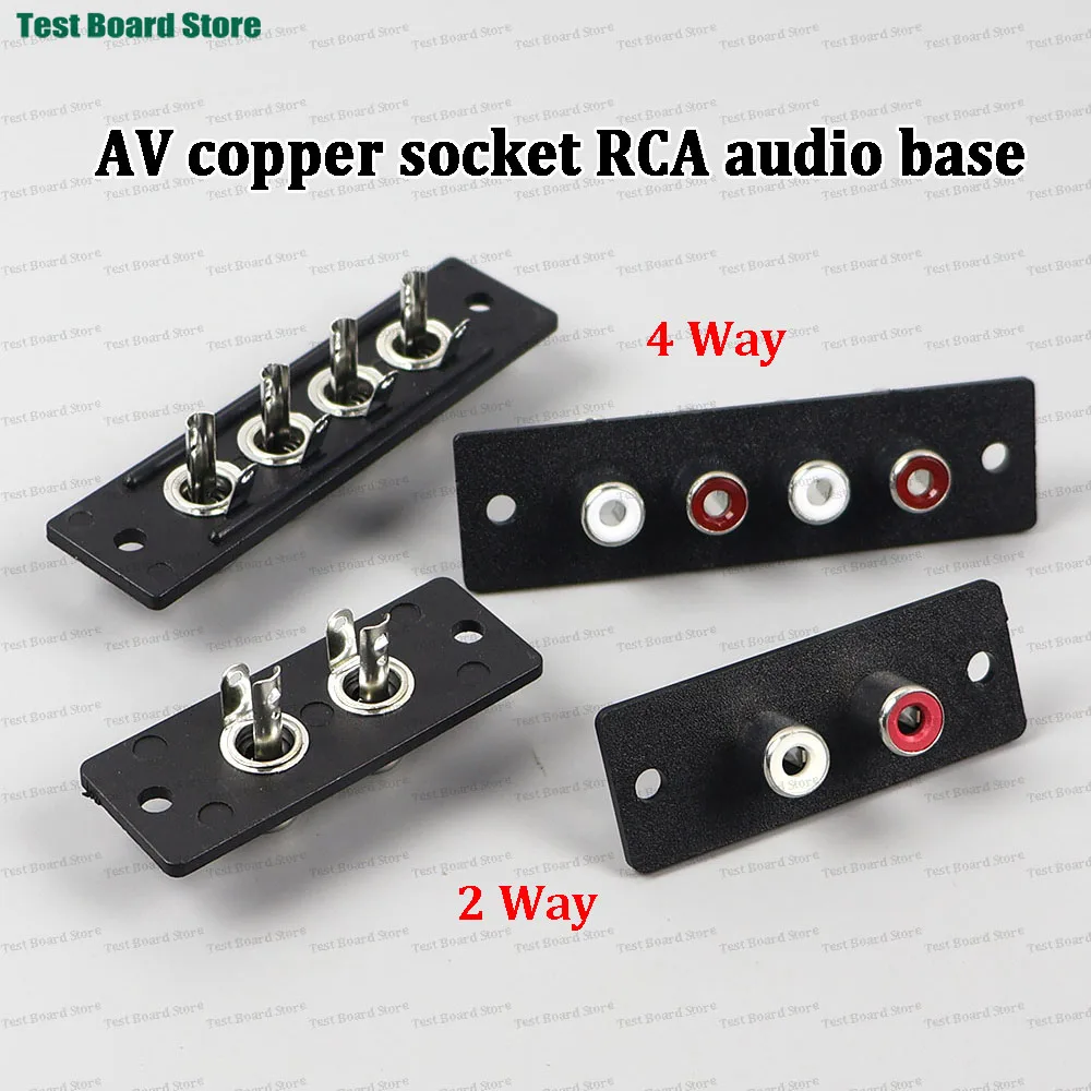 

1/2/5Pcs 2 Way 4 Way RCA Female Connector Terminal Wall Panel Plate Input Phono Chassis Socket Audio AV Adapter