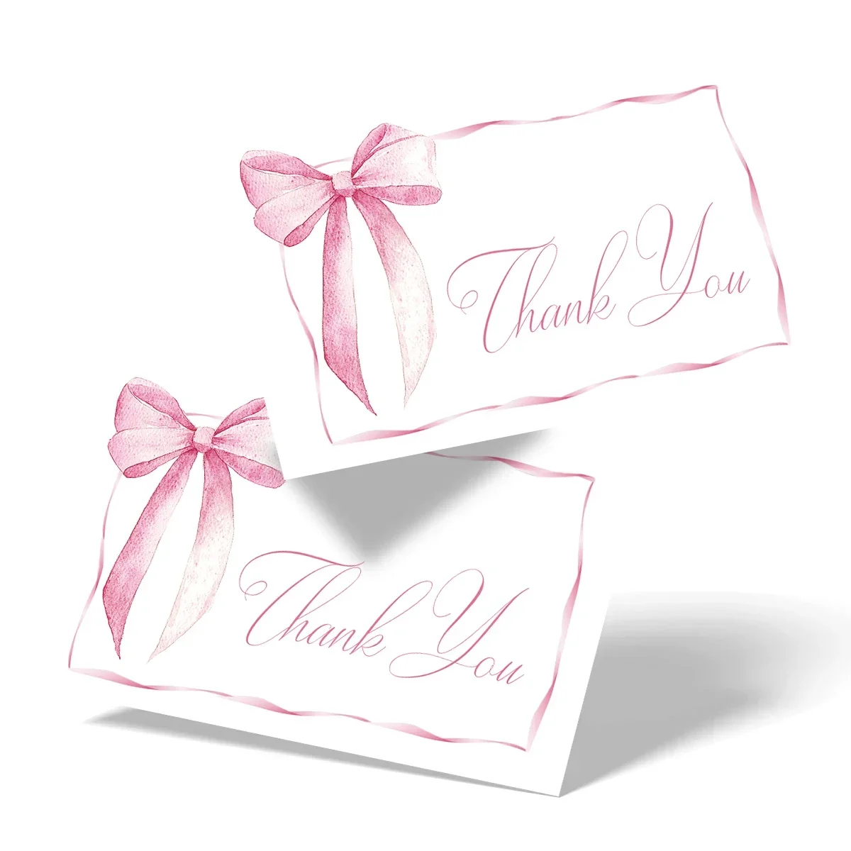 50pc Thank You Cards For Order And Gift Packaging Blank Note Commercial Decoration Label Thank You Small Business Card Supplies
