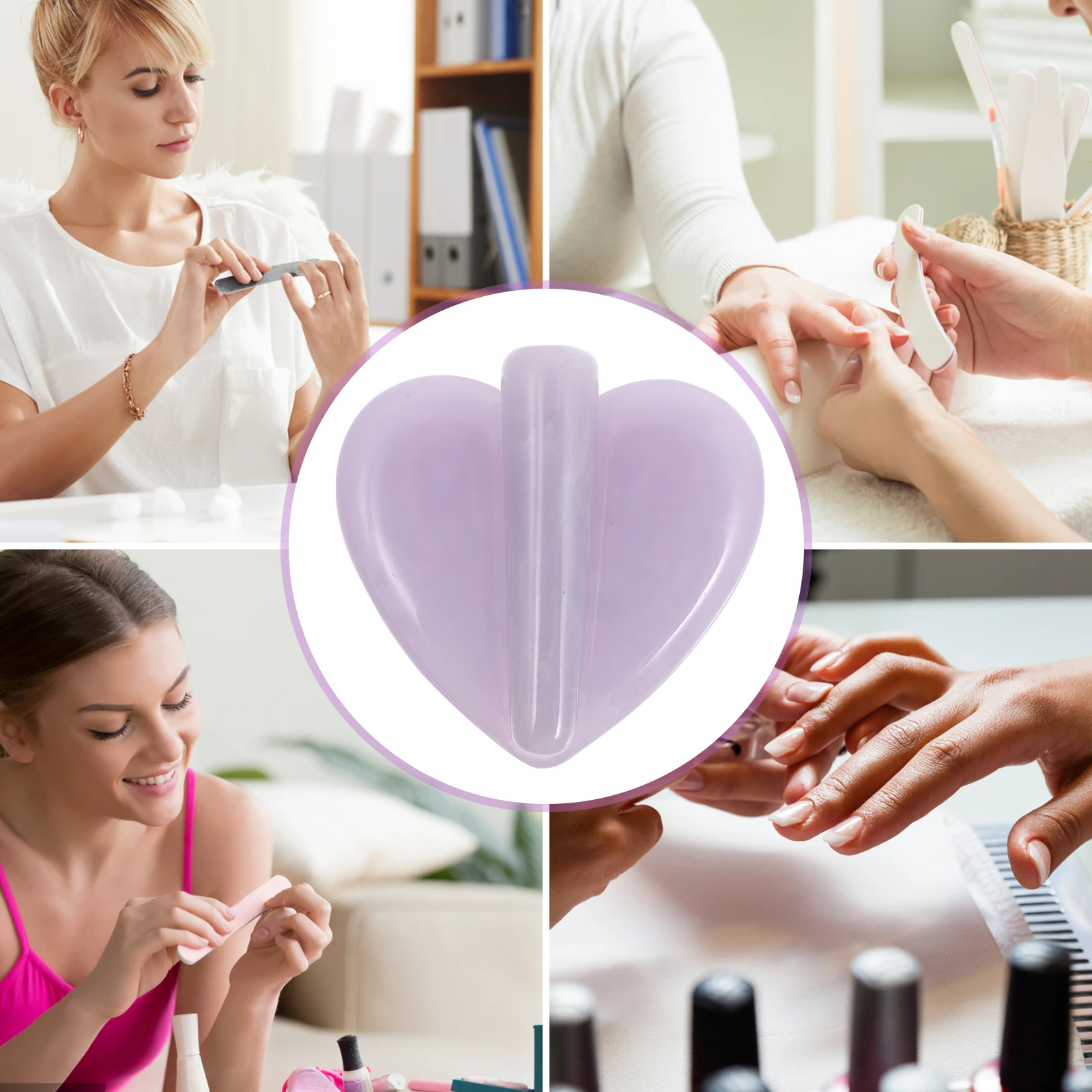 

1Pcs Nail Art Design Mold Reusable Embossed Manicure Tool with Arc Shape for DIY Beauty Patterns Comfortable Metal Frame