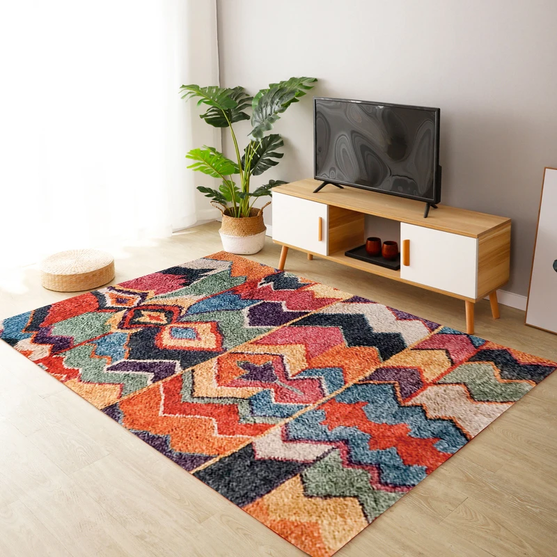 

Bohemian Style Thick Plush Carpets Home Bedroom Decor Bedside Carpet Large Area Living Room Decoration Rugs Simplicity Study Rug