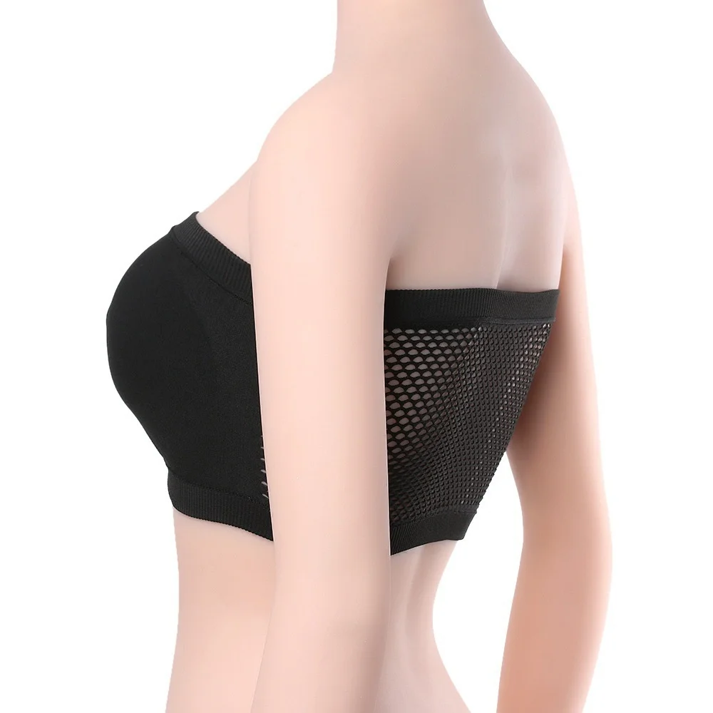 Ecoparty-Tops de tubo sin tirantes para mujer, envoltura de pecho Invisible, alta elasticidad, sin costuras