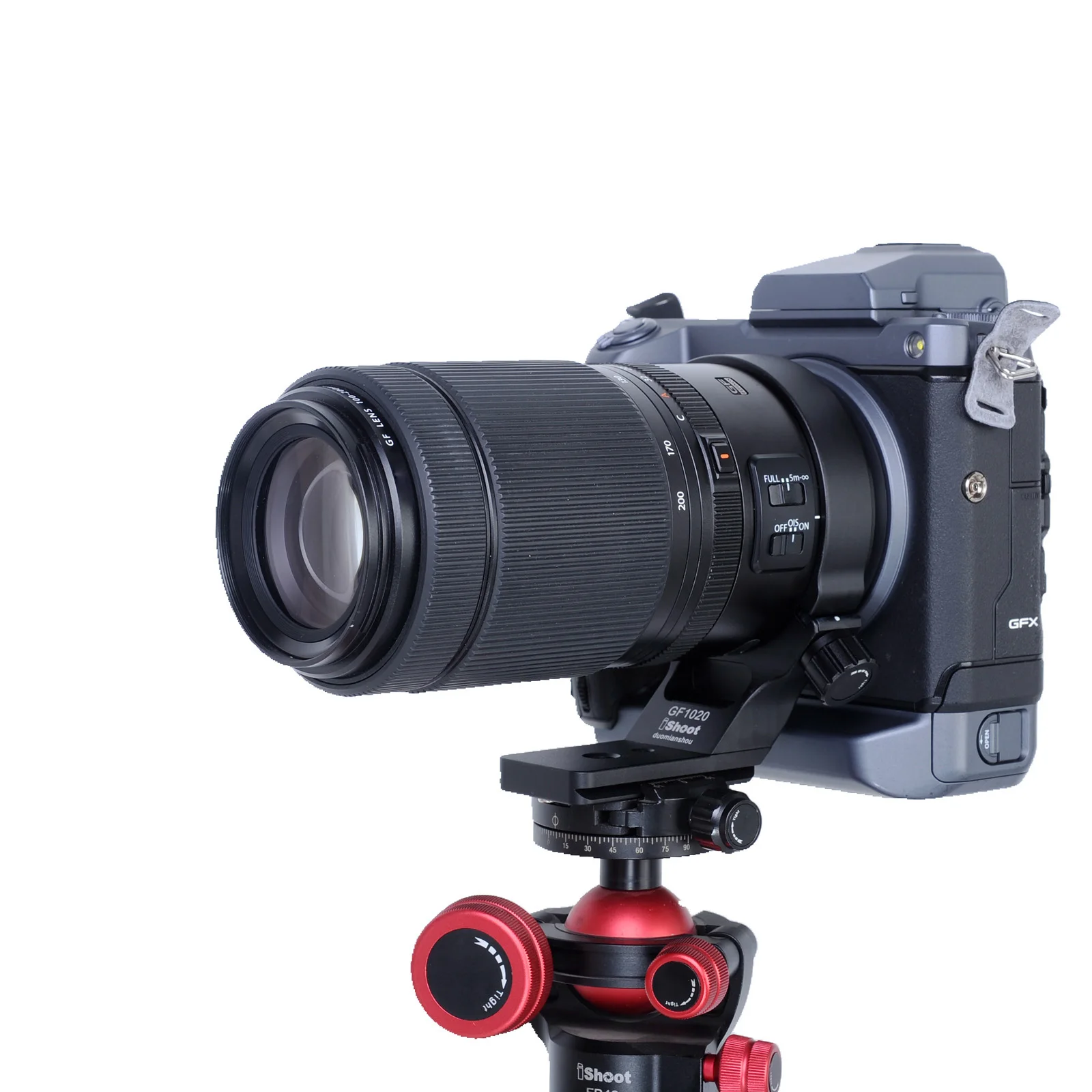 Monte o tripé do colar para Fuji GF, IS-GF1020, 100-200mm, f 5.6 R LM OIS WR