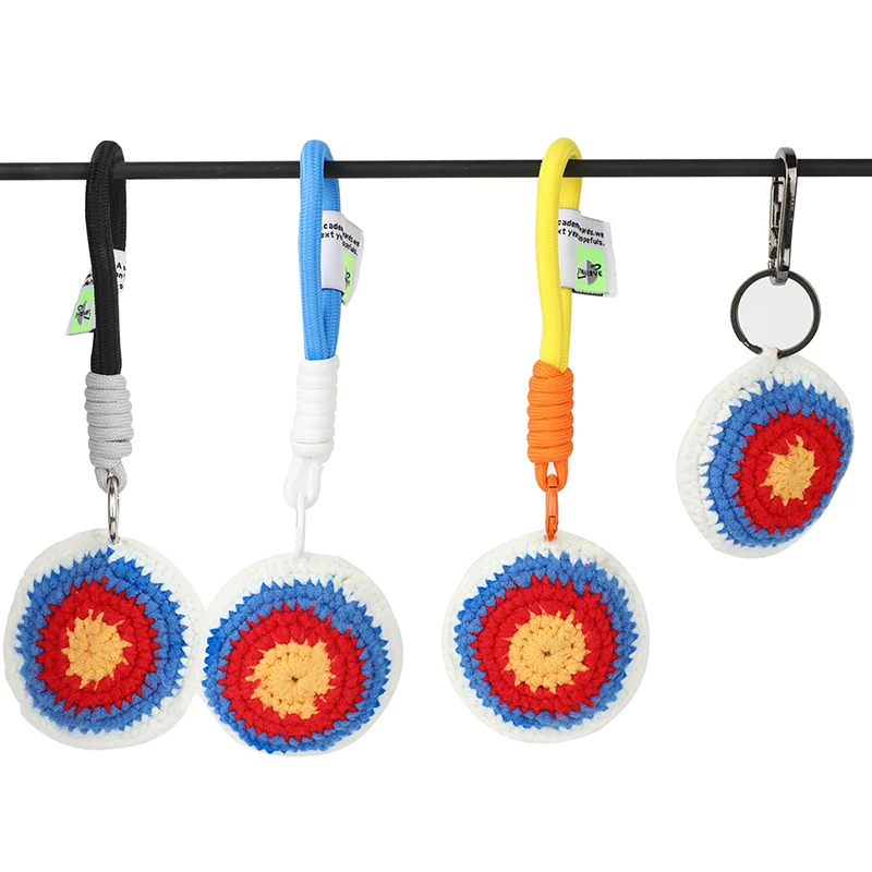 

Мишень для стрельбы из лука, красивый кулон ручной работы, вязаный шерстяной ремешок, брелок, украшение, компактные аксессуары для сумки с луком, колчан со стрелой