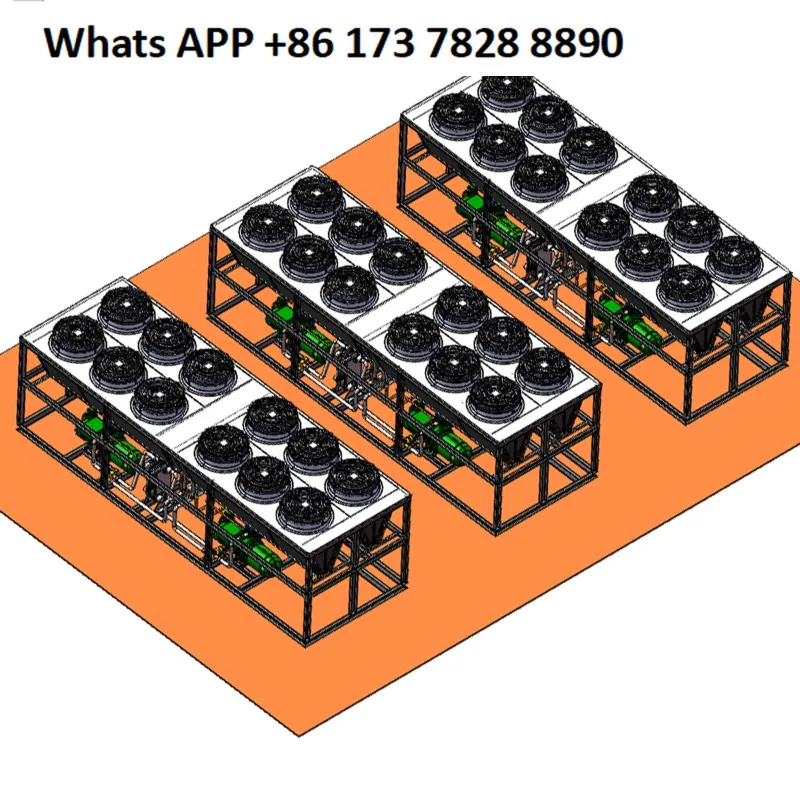 

Микроканальный сердечник конденсатора мощностью 75 кВт встречает охлаждающее нагрузку винта или параллельного блока через количество комбинаций.