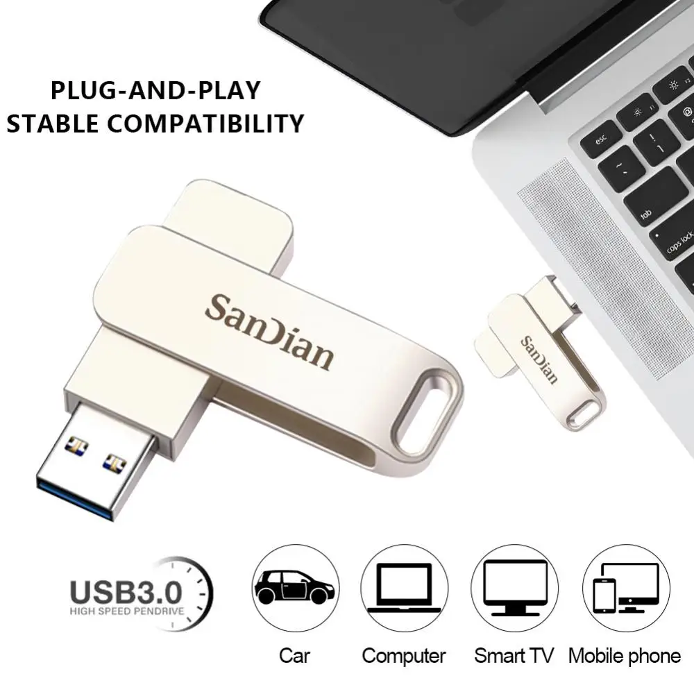 USB флеш-накопитель, 64 ТБ, 32 ТБ, 16 Тб, USB 3,0