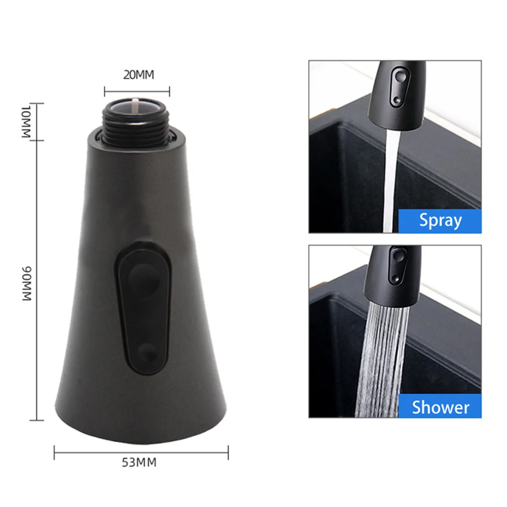 

Kitchen Tap Head Mixer Tap Plastic Pull Out Sink Faucet Spray Tap Head Kitchen Brushed Engineering Grade Faucet