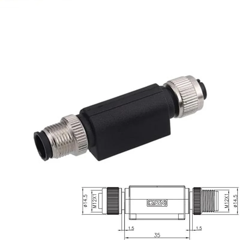 Hot sale M12 I Y adapters plug connector 2 3 4 5 6 8 12pin pole female male M12 circular connector NMEA 2000 Actuator Connectors