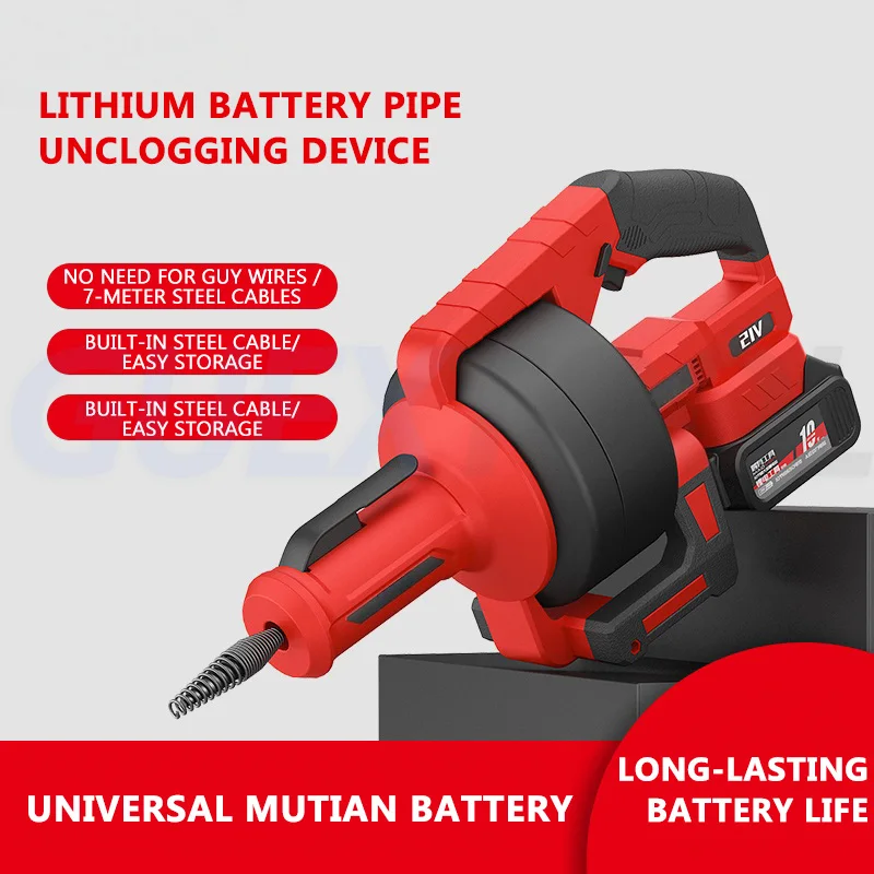 

Electric Pipeline Dredging Machine Kitchen Sewer Toilet Toilet Blockage Cleaning Tool Sewer Dredger Convenient Dredging Machine