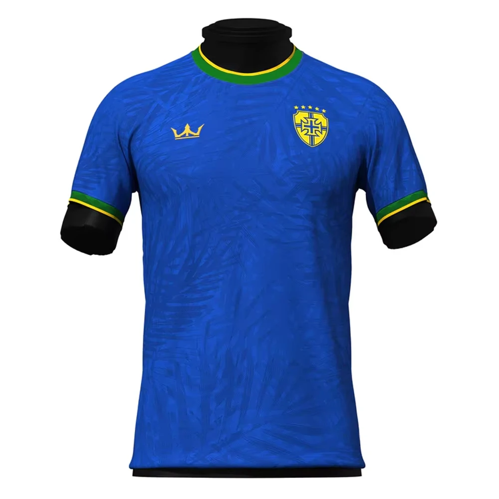 

Новая горячая новинка 2026: Мужская футбольная футболка из лимитированной серии для Бразилии, тренировочная форма с коротким рукавом, дышащая, для пляжа