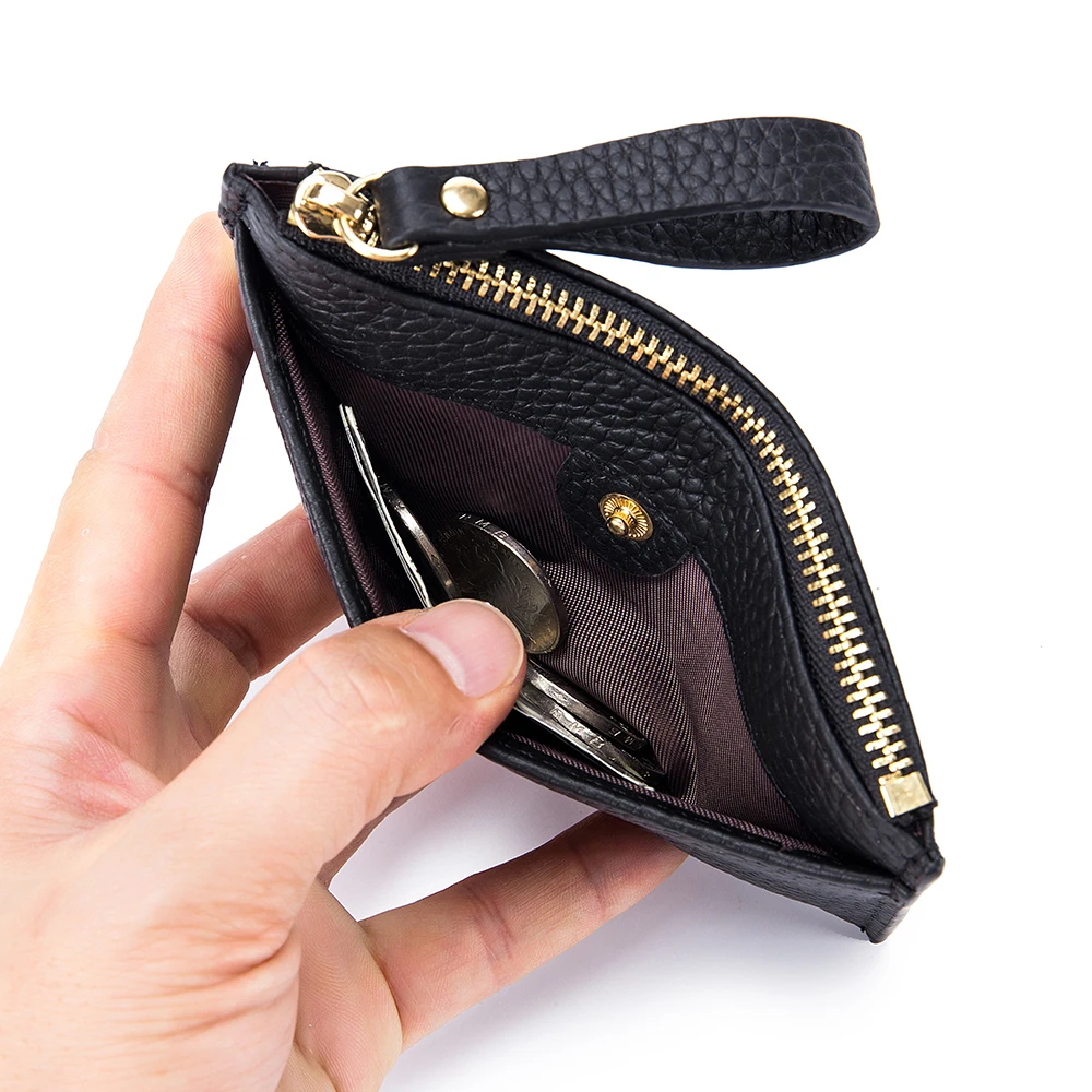 Ultra-thin zero wallet leather mini card driver's license carrying case female multi-function receive more screens card package