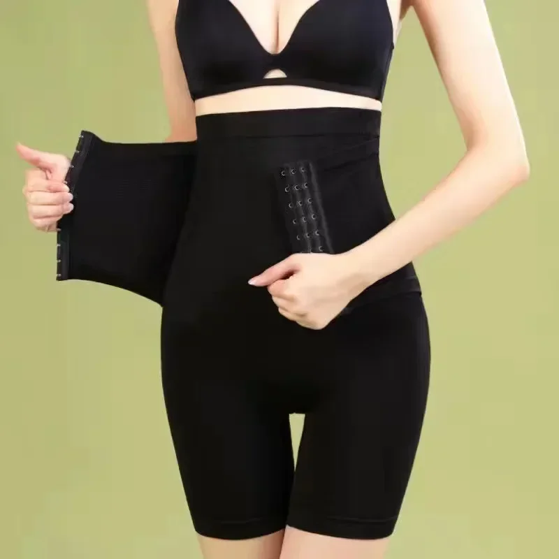 Seamless Shapewear High Waist Boxer Waist Trainer Women's Corset Breasted Flat Belly Lady Panties Plus Size Body Shaper Leggings