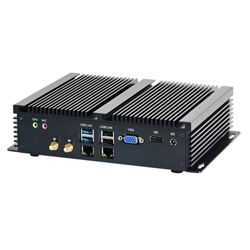 Topton Fanless Mini PC i7 10510U i5 8250U Dual Lans 6xCOM USB Micro Industrial Computer Linux 4G WiFi HD-MI VGA