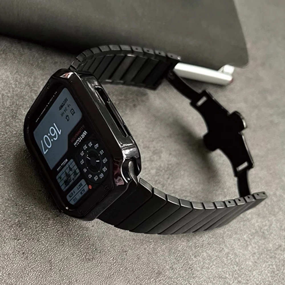 Cinturino in acciaio inossidabile per Apple Watch Ultra 2 49mm 10 46mm 9 8 7 6 5 4 Bracciale a maglie di lusso per IWatch 45mm 44mm Business Correa