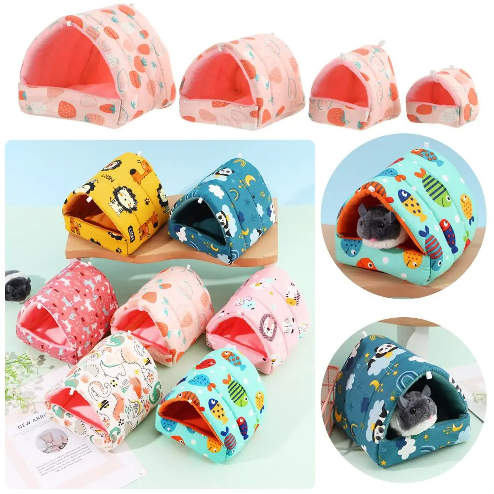 Cute Mini Cage Rabbit Squirrel Comfortable Small Animal Sleeping Bed Hamster House Warm Mat Guinea Pig Nest