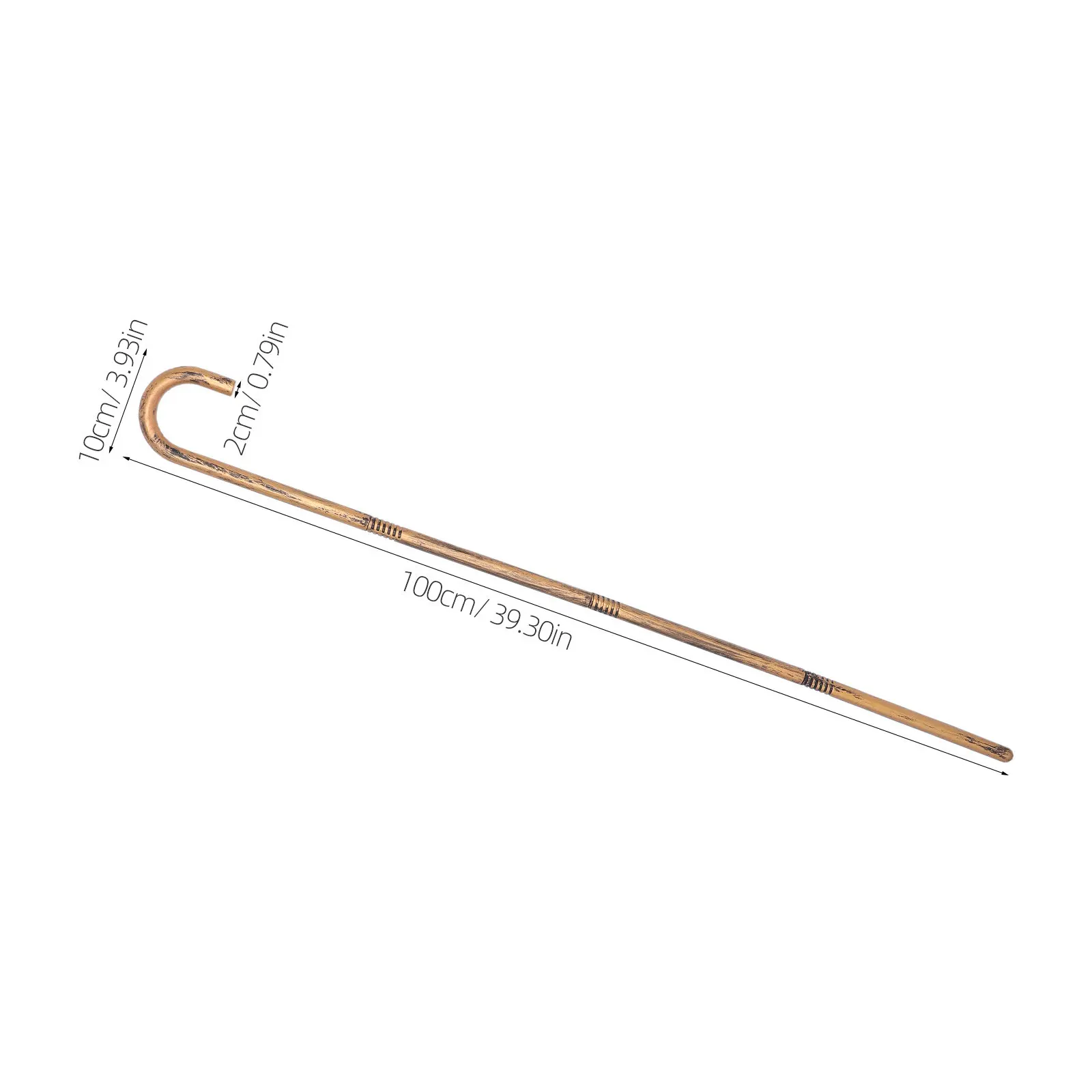 4 Section Collapsible Plastic Magician Cane 40 Inch Theatrical Walking Stick for Halloween Cosplay Masquerade Carnival Party