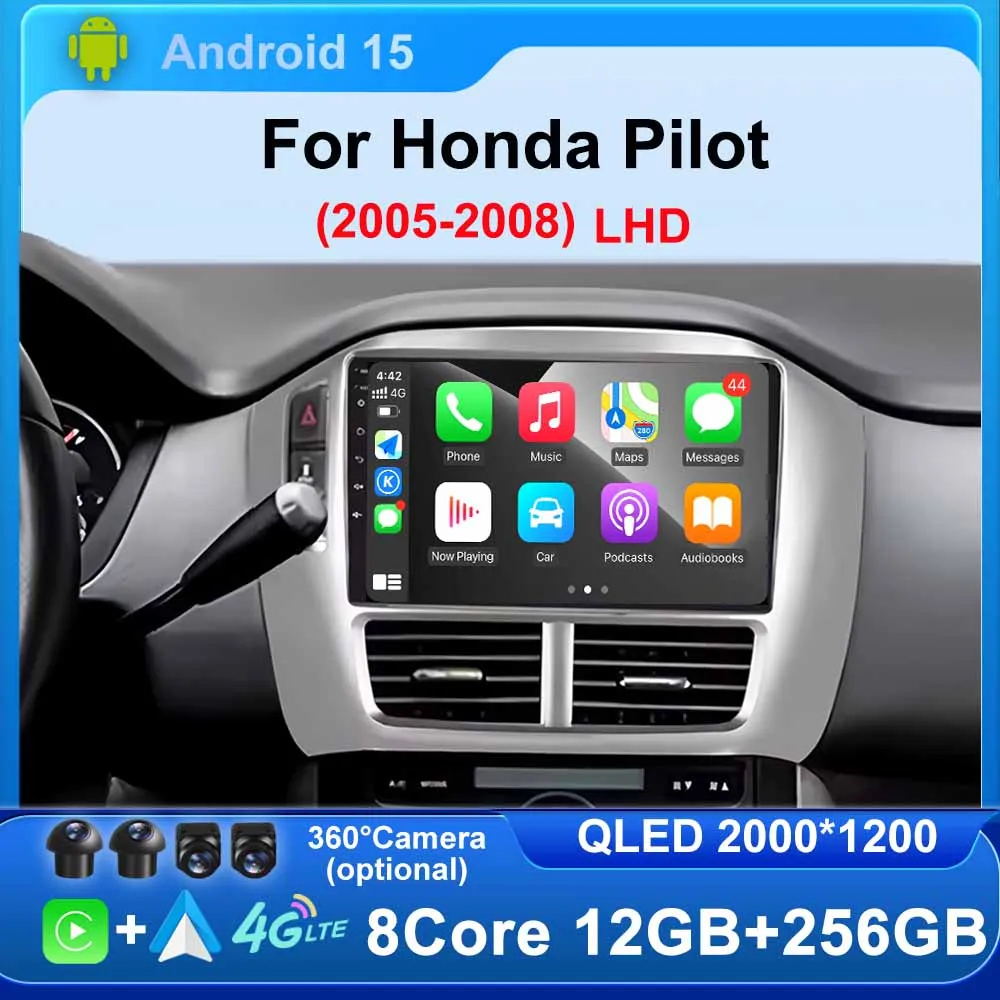 

Android15 Car Radio for Honda Pilot 2005 - 2008 LHD BT GPS Navigation Multimedia Video Player Stereo 4G WIFI Carplay Autoradio