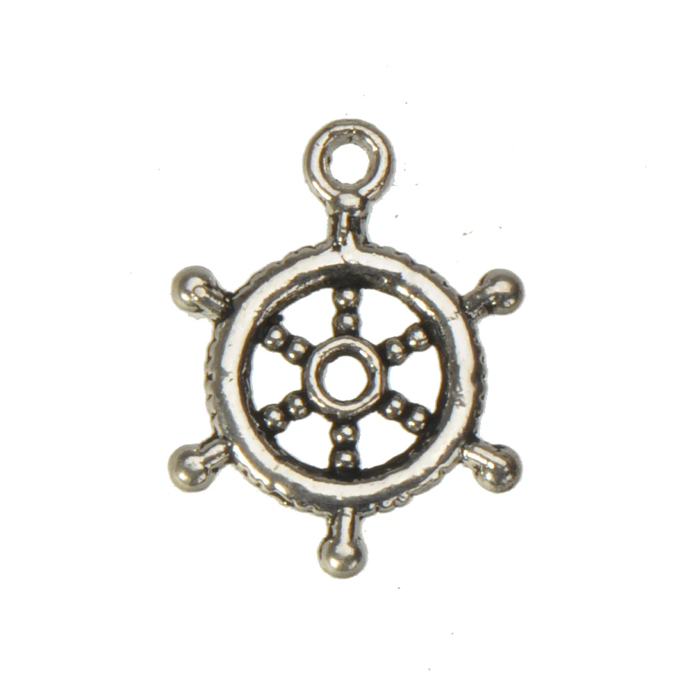 Decoration Charms Handmade Bracelet Material DIY 60pcs Rudder Metal Wholesales Bulk Lots Jewellery Accessories All For Handiwork