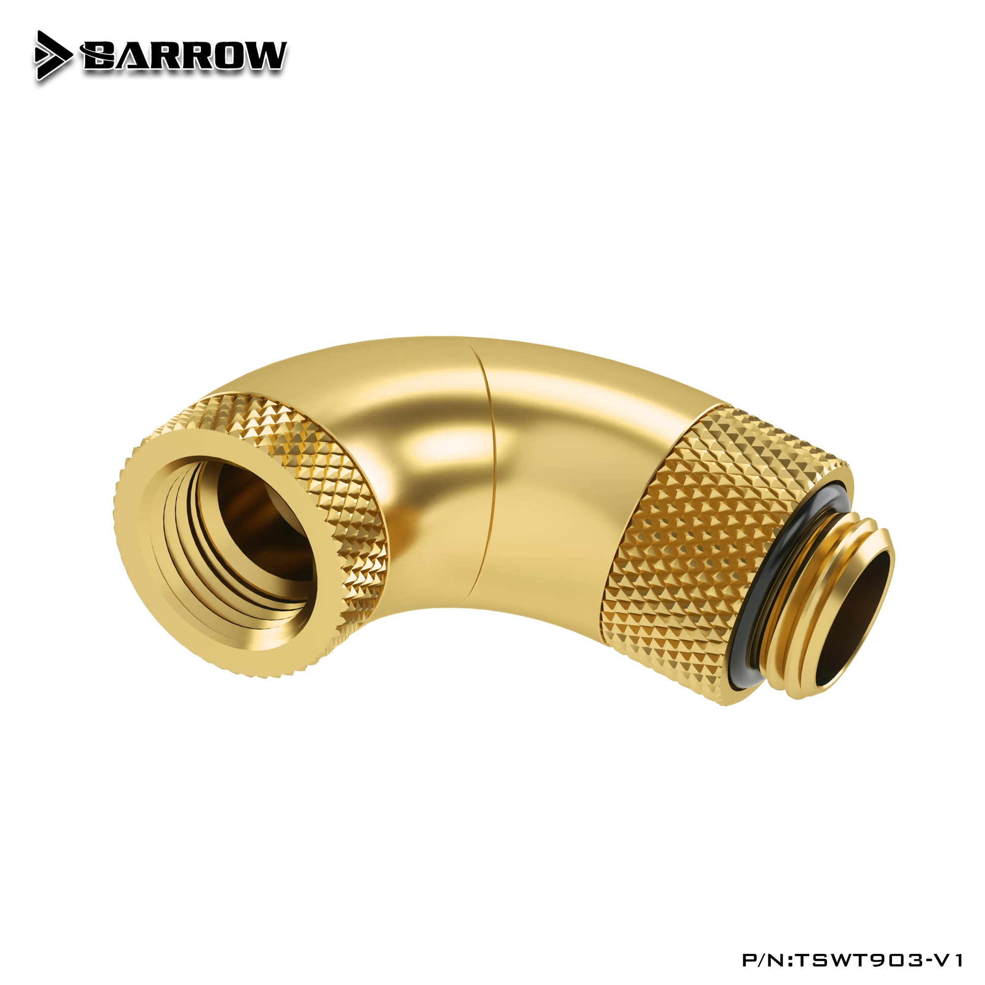 BARROW G1/4" 90 °   Siku Miring 360 Benang Dalam Yang Dapat Diputar Ke Benang Luar G1/4" Perlengkapan Pendingin Air,,TSWT903-V1