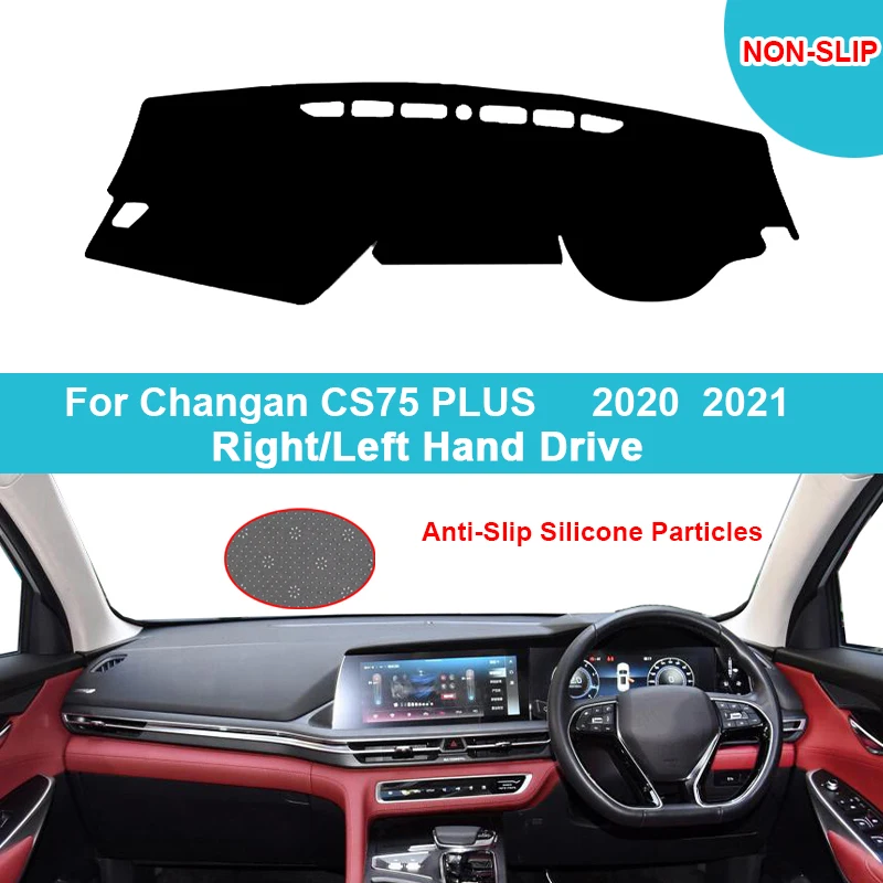 Car Auto Dashboard Cover For Changan Chana CS75 PLUS 2020 2021 Flannel Suede Polyester Dashmat Carpet Rape Rug Sun-shade