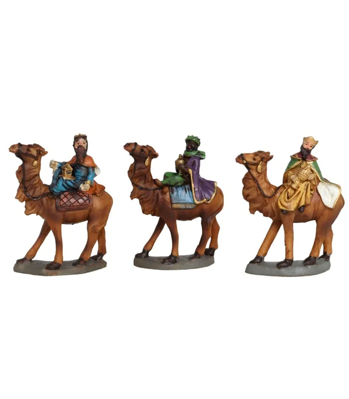 Tradineur 3 Kings Wise Men Resin Christmas Nativity Scene Decoration Decoration Nativity Scene Christmas Decoration tr