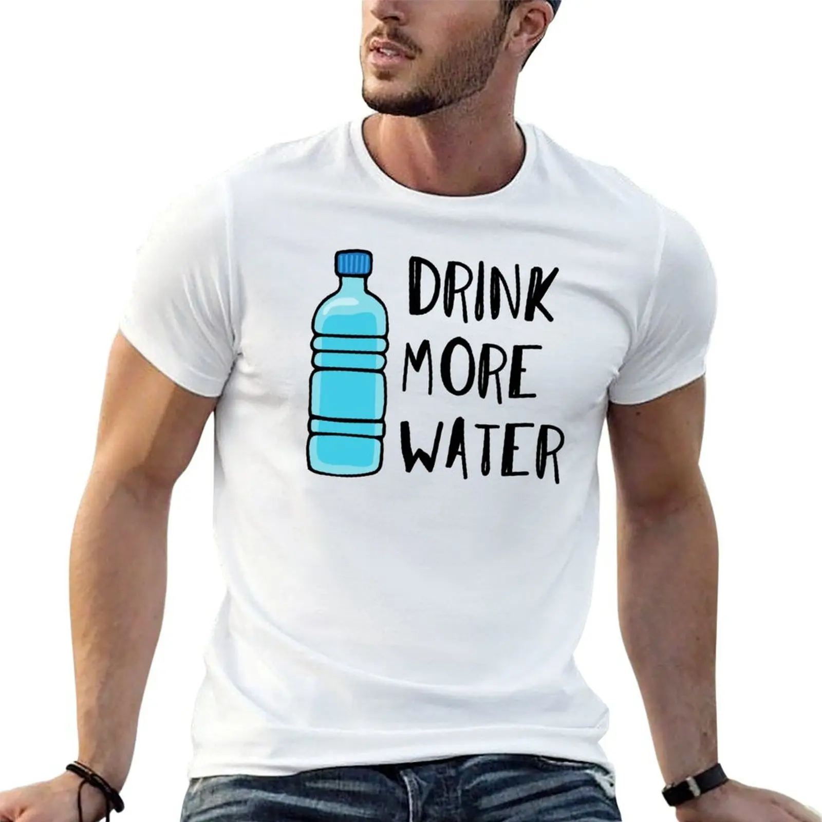 Drink More Water - stay hydrated T-Shirt blue archive heavyweights mens t shirt