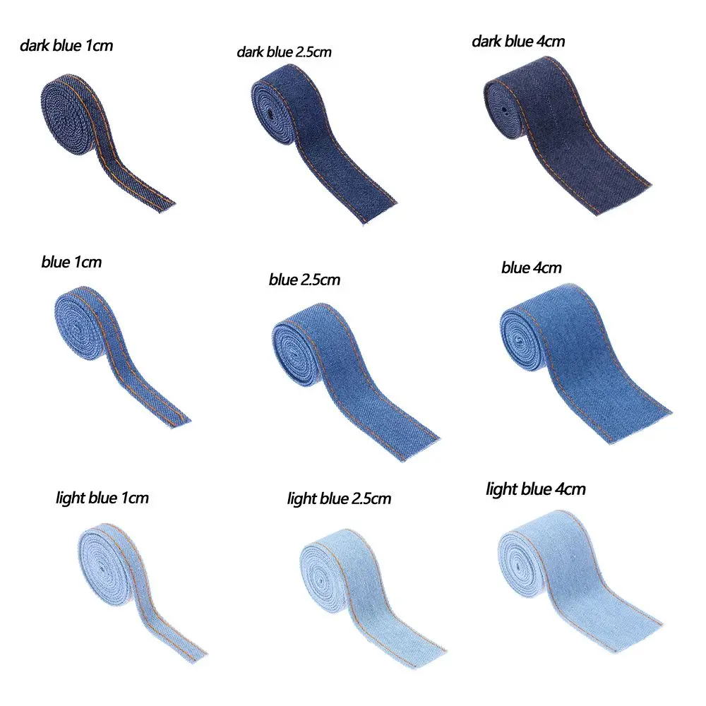 데님 리본 의류 장식 점퍼 헤어클립 액세서리, 모자 공예, 청바지 바느질 원단 테이프