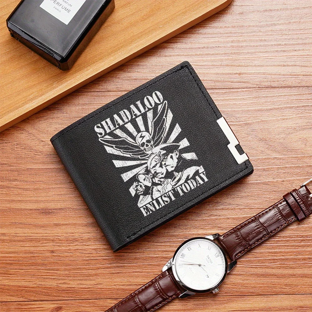 Schedelvleugels, aanduiding vandaag, gedurfde stijl Herenportemonnee Afdrukken Ontwerp Eenvoudig Modern Stijlvol Zakelijk Vader Vriendje Kerstmis L