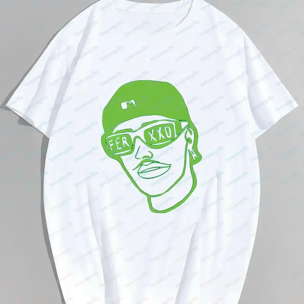 FEID FERXXO New Music Style Men's and Women's Round-neck T-Shirt with Fun and Crazy Design Suitable for All Ages