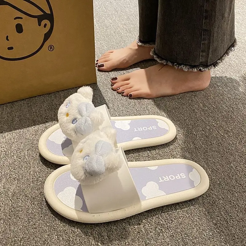 การ์ตูน Sanrio ซีรีส์ Hello Kitty สาวน่ารัก นุ่ม สบาย กันลื่น ทนต่อการสึกหรอ น้ําหนักเบา รองเท้าแตะลําลองทันสมัย