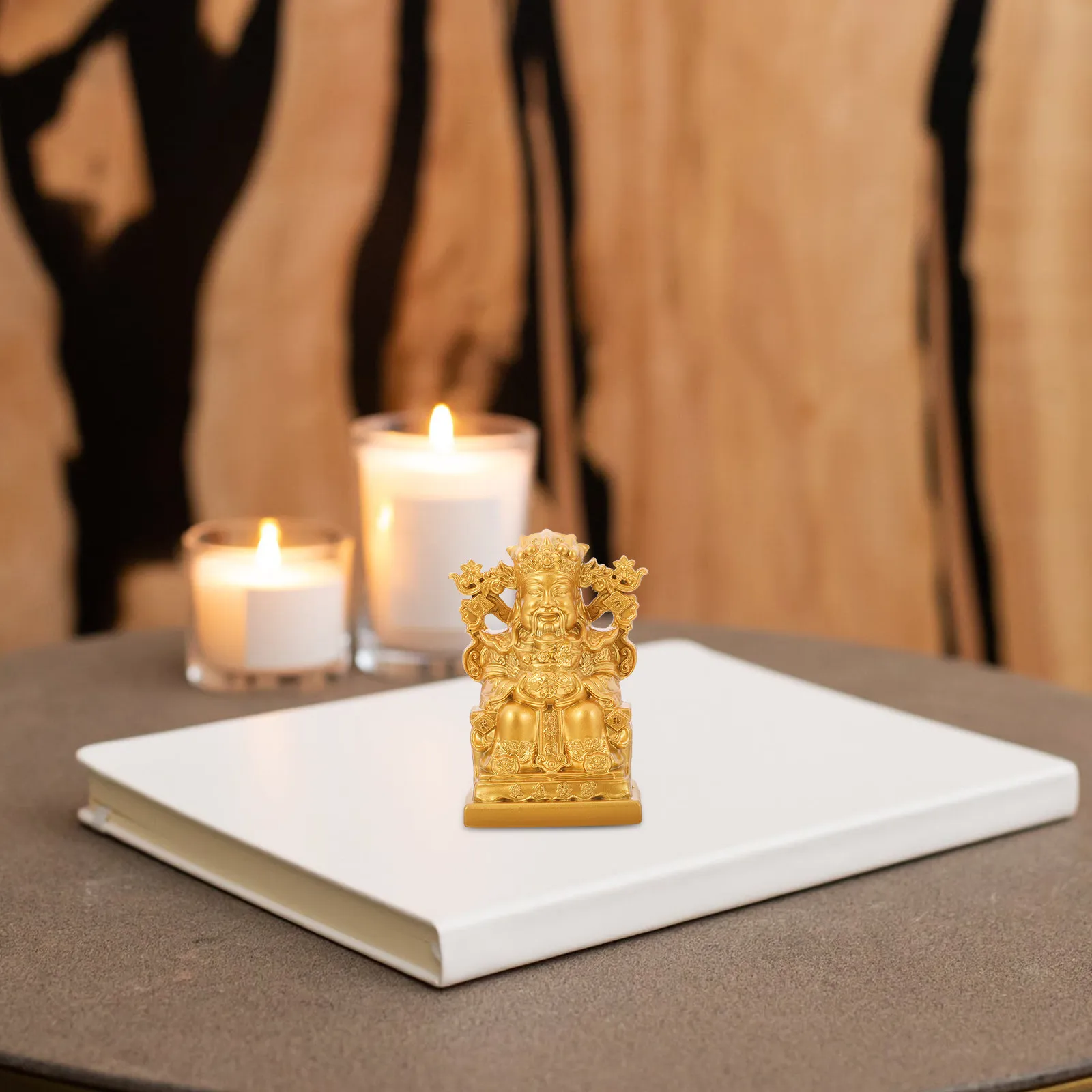 Copper Wealth Statue Chinese Fortune Ornament Prosperity Home Office Decor Feng Shui Lucky Housewarming Gift