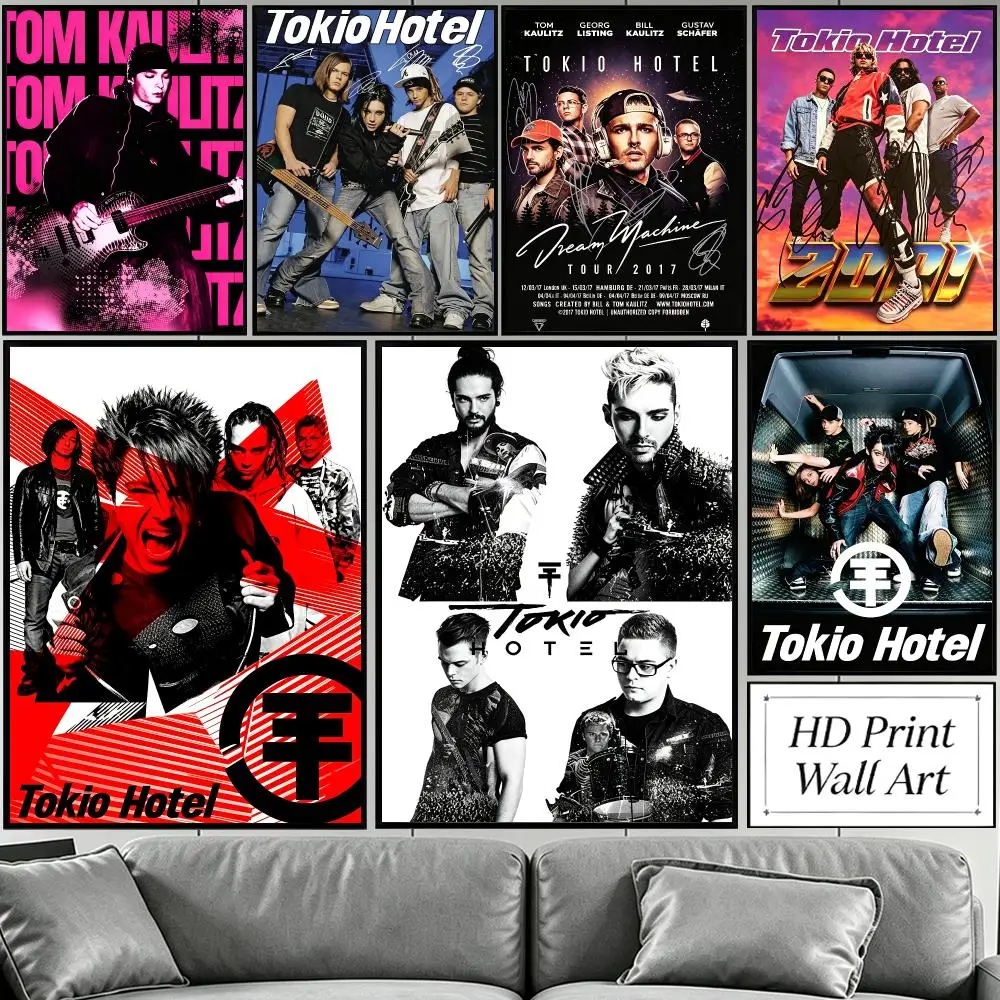 band Tokio Hotel Poster HD Poster Sophisticated Modern Aesthetic Wall Art For Living Room Bedroom Office Cafe Decor Ideal Gift