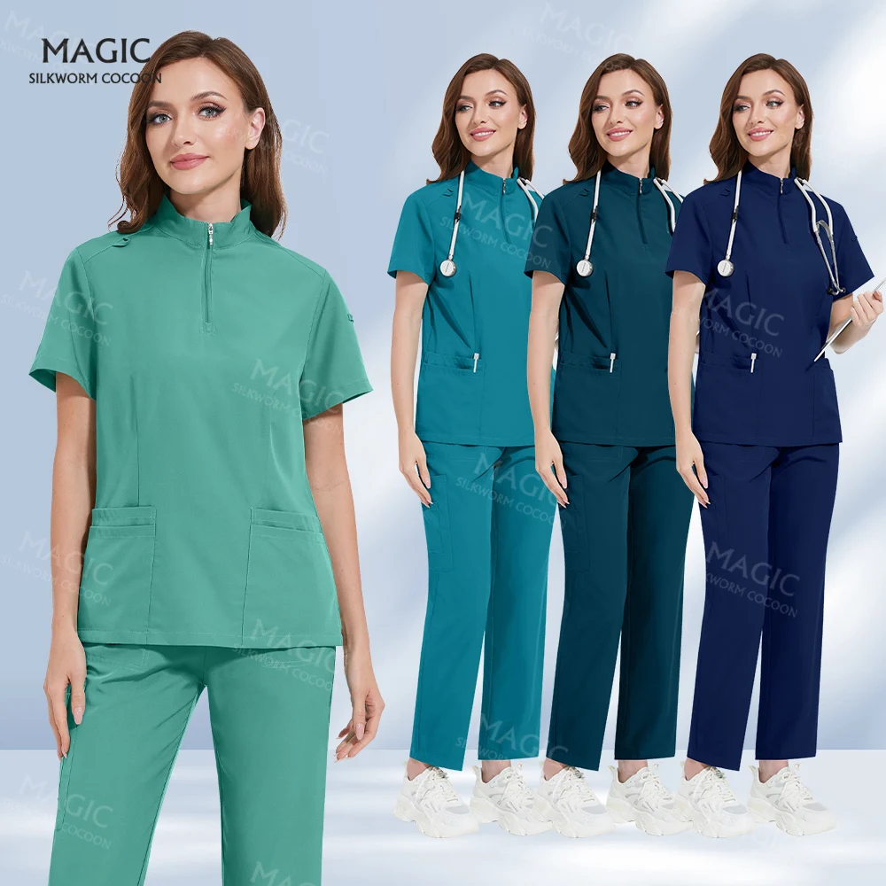 Prezzo all'ingrosso uniformi mediche uomo moda moderna scrub infermieristici imposta uniforme maschile e femminile sala operatoria abbigliamento da lavoro medico