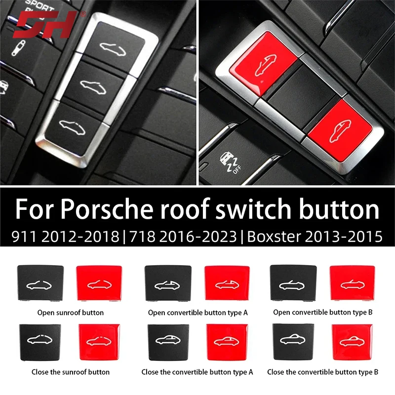 Car Ceiling Skylight Button Convertible Switch Button for Porsche 718 2016-2023/911 2012-2018/Boxster 2013-2015