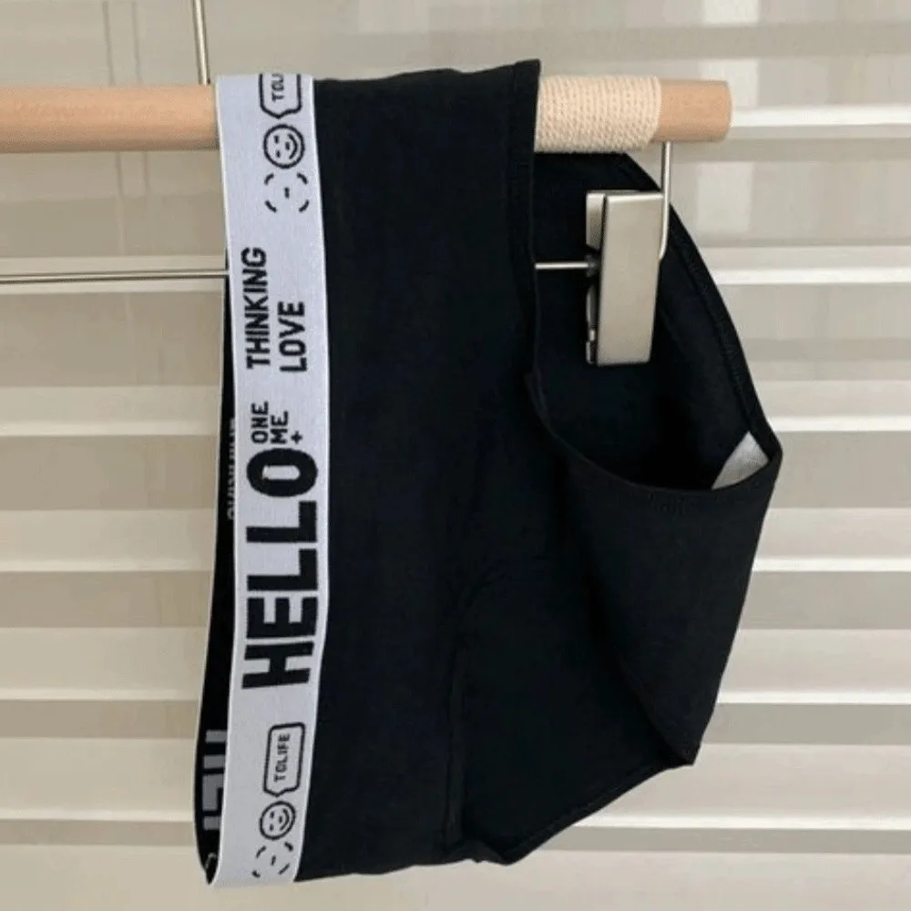 4枚組 コットンクロッチ レディース コットンパンティーセット ローウエスト下着 スポーツスタイルブリーフ 英語レター 4枚組 レターパンツ