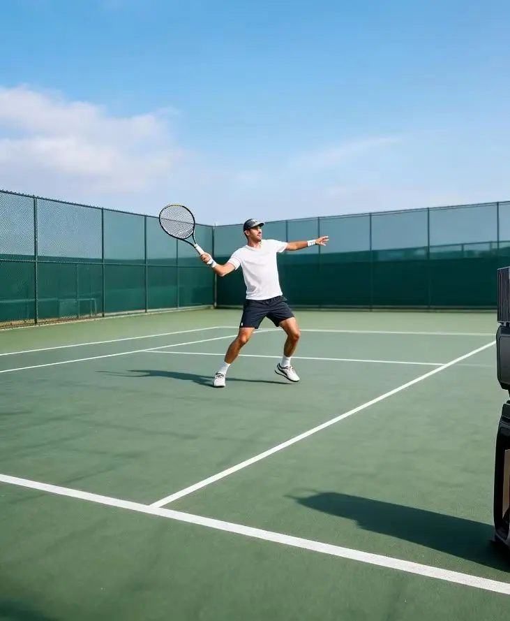 NEW Arrival Tenniix Tennis Training Machine with APP and Voice Armband AI Vison-Based Tennis Robot for Advanced Practice