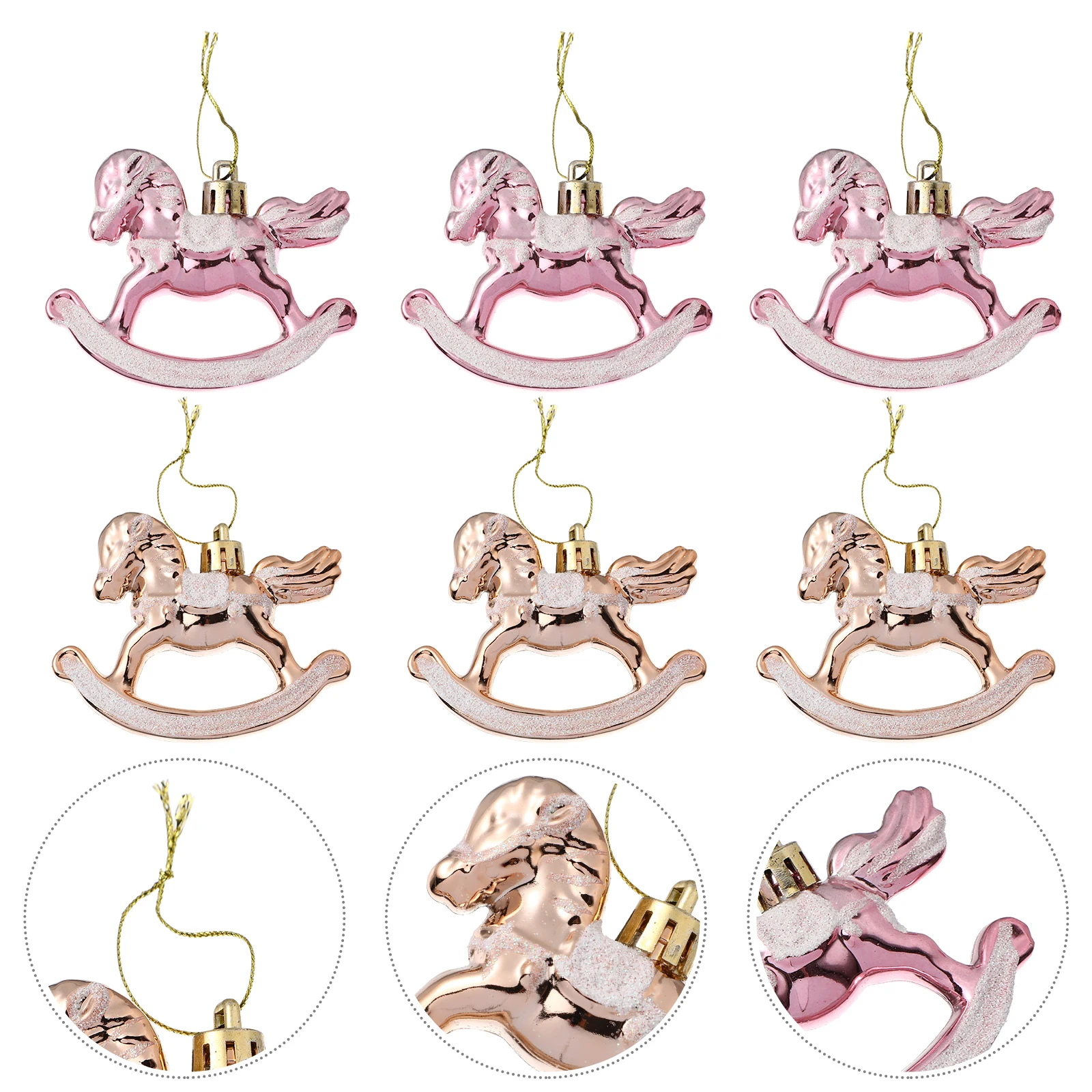 

Small Wooden Horse Pendant Christmas Tree Hanging Pendants Decorations Festival Wall Xmas