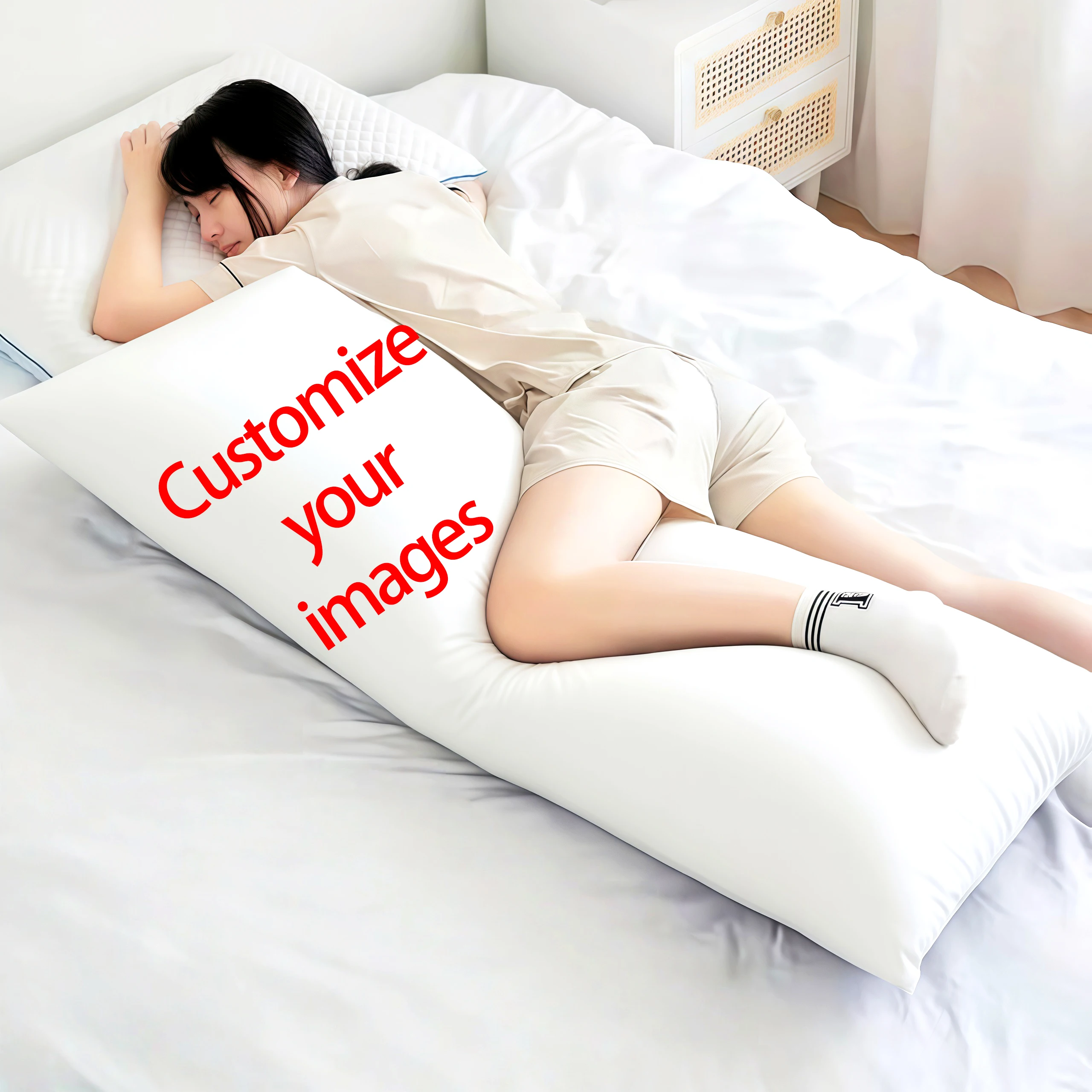 Custom Long Body Pillow Upload Full Body Photo Personalized Full Length Cushion Print Your Portrait Pet Picture Soft Sofa Bed De