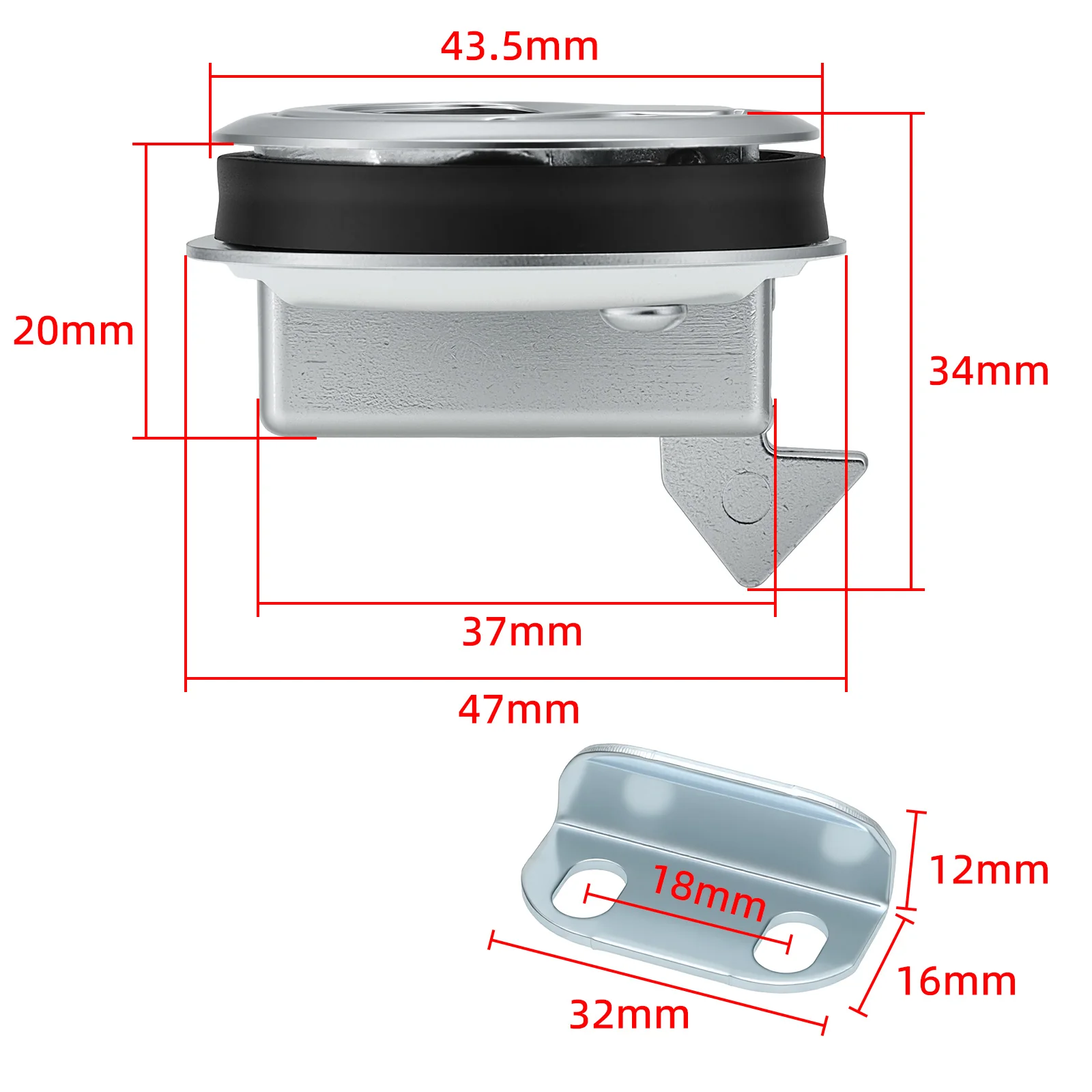 1/2/3/4/5/6szt Marine Boat Flush Pull Locker Hatch Latch Stainless Steel Boating Hatch Slam Lock for RV Caravan Yacht Camper Door — zdjęcie 7