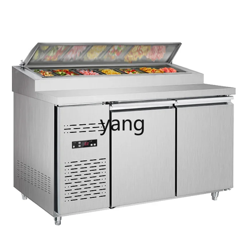 Lcx Air-Cooled Workbench Pizza Scattering Granules Refrigerator Commercial Salad Cabinet Horizontal Fresh-Keeping Freezer