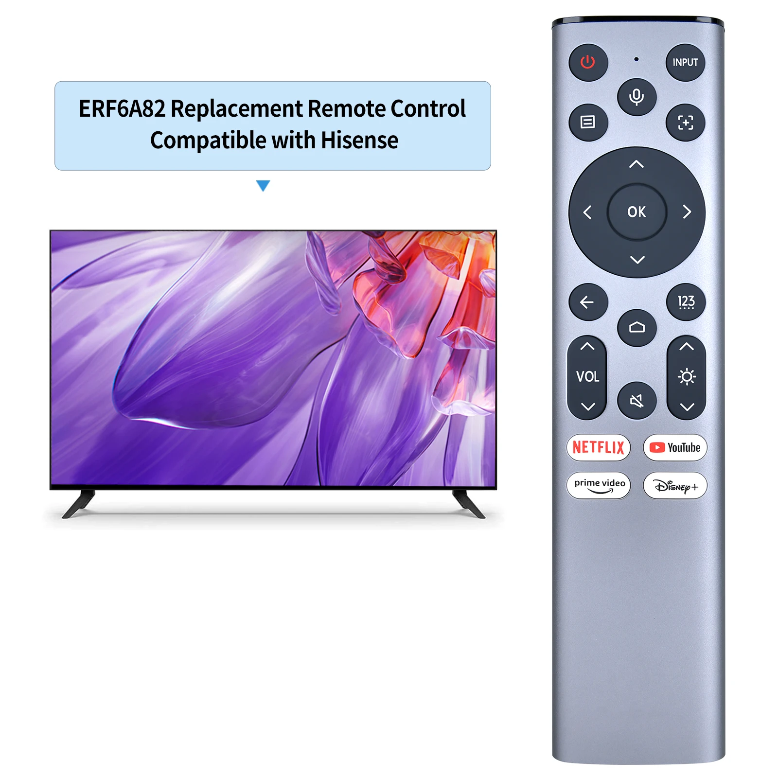 جهاز تحكم عن بعد جديد ERF6A82 مناسب لجهاز العرض المحمول Hisense C2 C2 Pro C2 Ultra الذكي