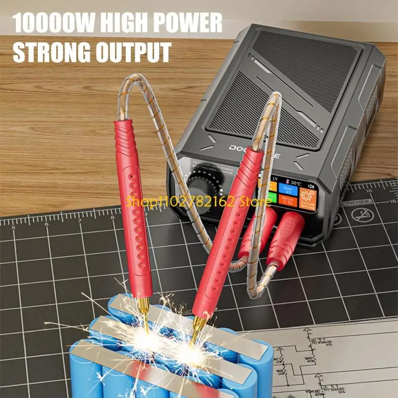 

547B Portable 10000W Point Welder Double Pulses Auto Manual LCD for Battery Welding Use