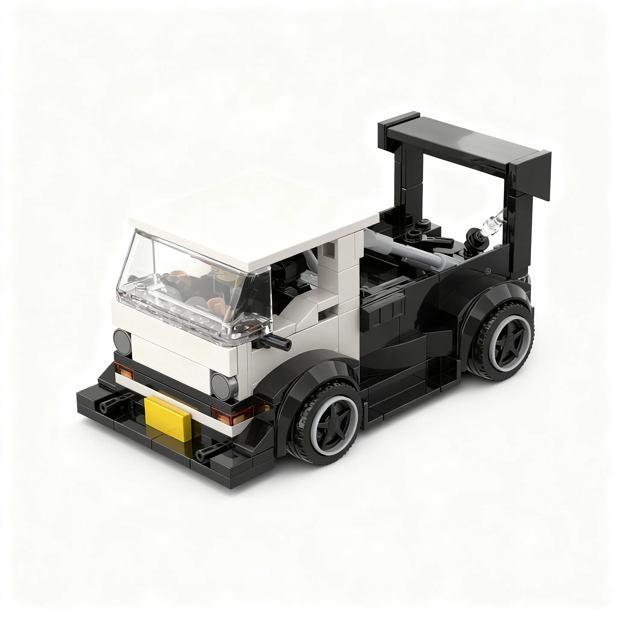 296pcs MOC city Champions 1990 Mitsubishisss Time Attack Kei Truck Model Building Blocks Christmas Gift Creative Assembly Kit