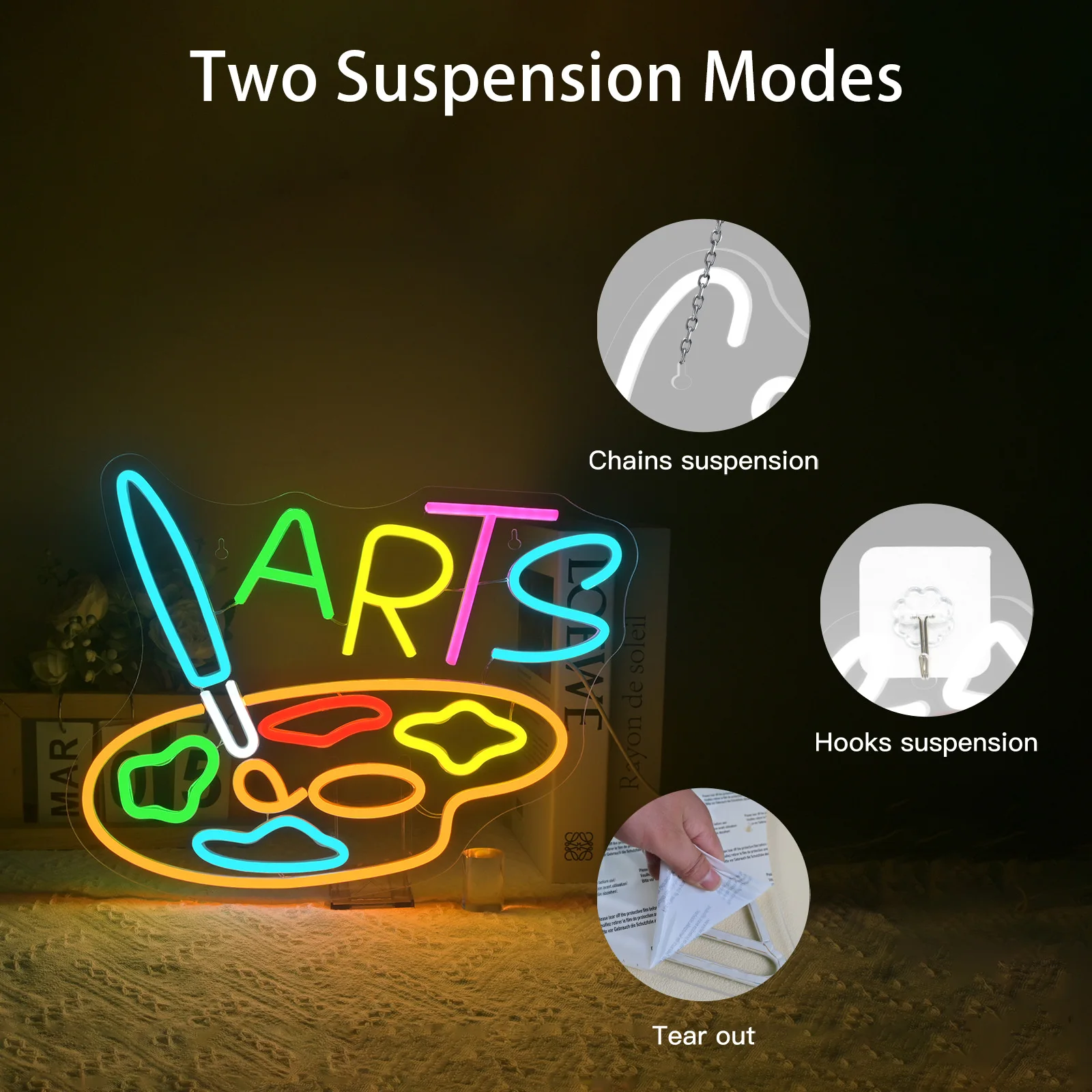 Paint Neon Sign Dimmable Painting Neon Light Signs for Wall Decor USB Powered LED Light Up Sign for Studio Art Wall Decor