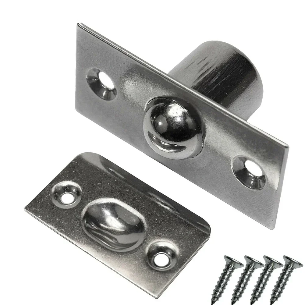 

Door Top Bead Stainless Steel Pure Copper Spring Invisible Door Beads Lock Closet Ball Catch Latch For Wooden Door Home Hardware