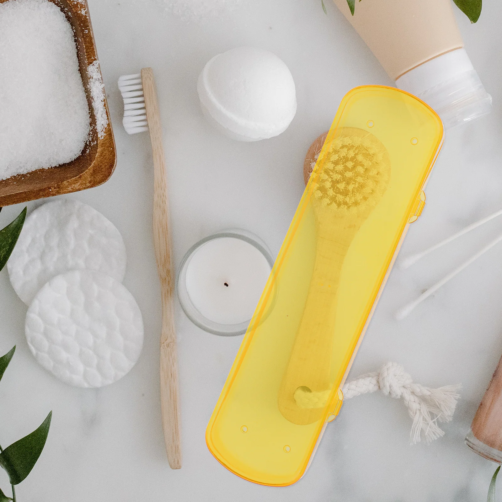 4 قطعة فرشاة الأسنان حقيبة سفر صندوق بلاستيكي منظم الأعمال تخزين مدمج محكم الهواء حواف ناعمة فرشاة الأسنان حقيبة سفر #3