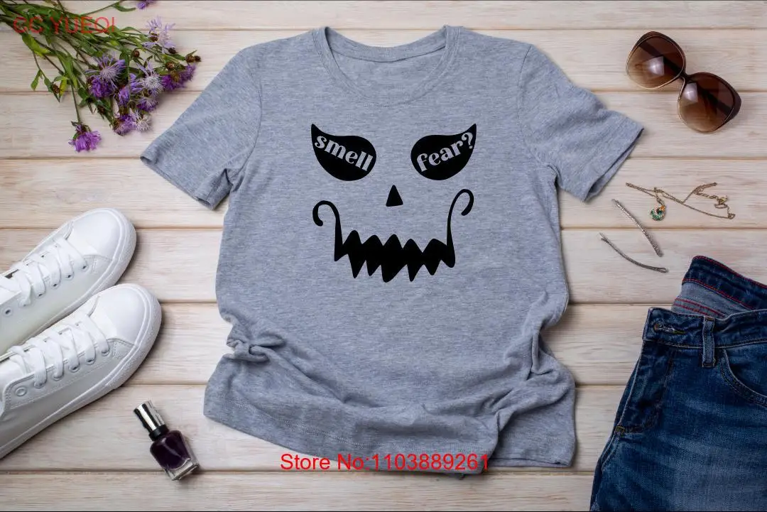 Smell Fear Halloween T Shirt Eerie and Fun ghosT comfort colors gifT long or short sleeves