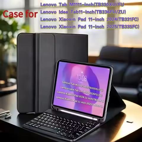Case for Xiaoxin Pad 11 in 2025/2024,for Lenovo Idea 11inch,Bluetooth Keyboard cover forLenovo Tab M11 11inch Smart Stand Cover