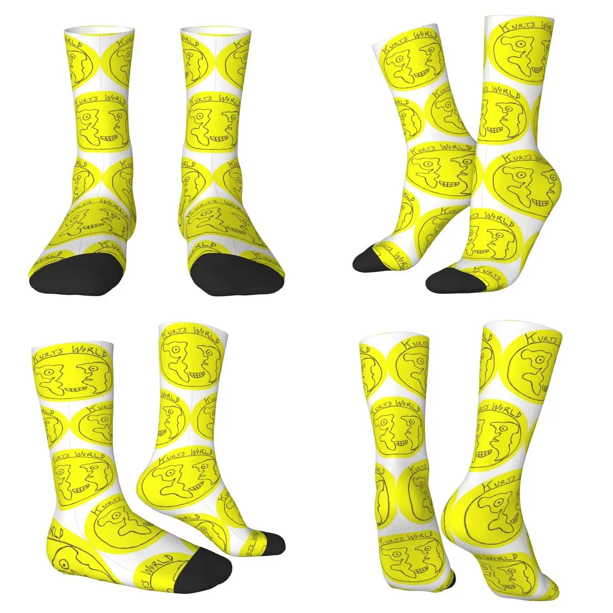 

Носки с логотипом мира Joe Keery Spree Kurts, впитывающие пот чулки в стиле Харадзюку, аксессуары, длинные носки для унисекс, рождественские подарки