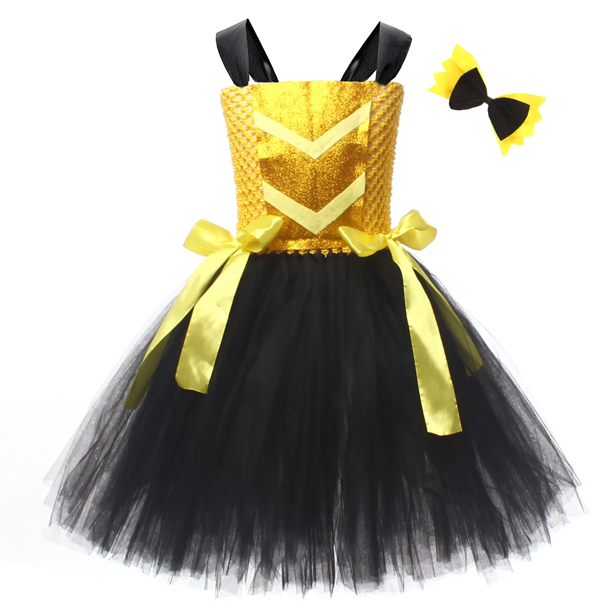 Festive Wiggles Costume For Teen Girl Bow Dress Halloween Child Up Sling Cami Tutu Frock Kid Dance Tunic Cloth